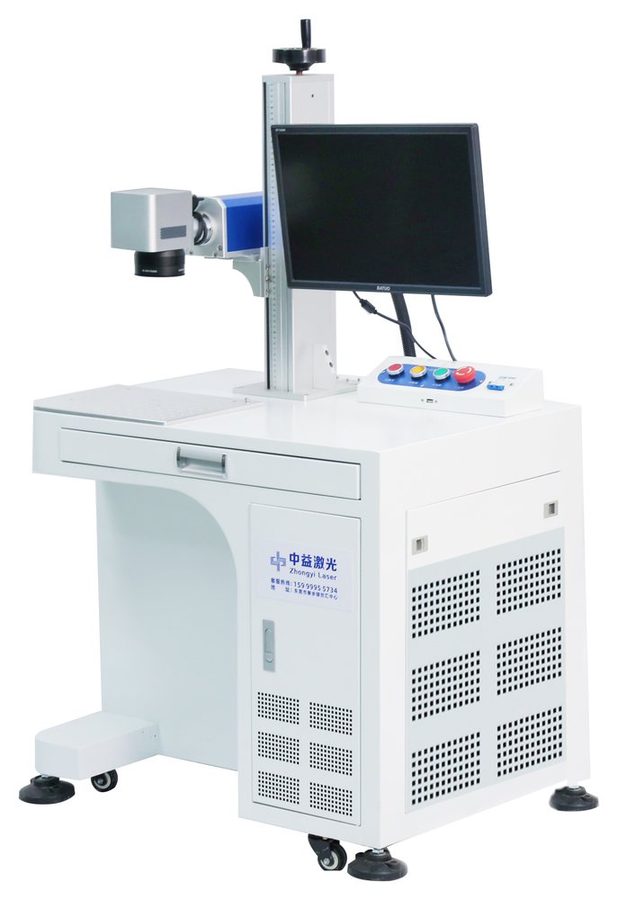 中益激光 ZY-Fiber 系列 30W 光纤激光打标机整机实拍